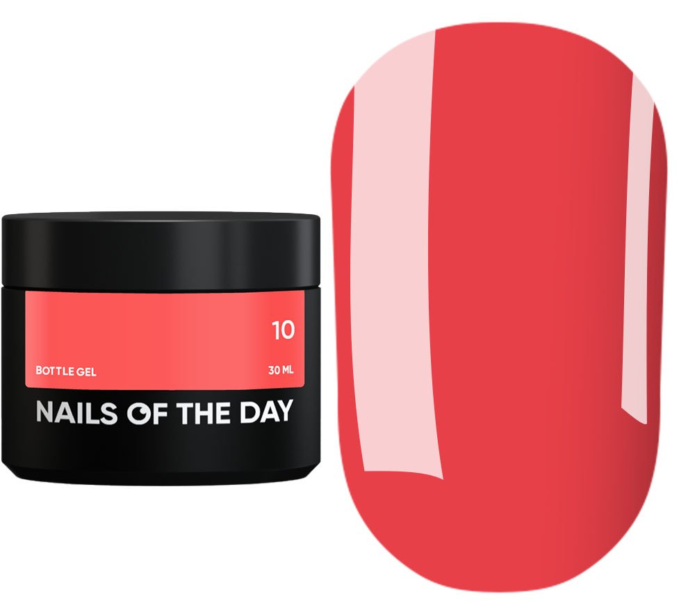 Nails Of The Day Bottle Gel №10 (coral), 30 ml