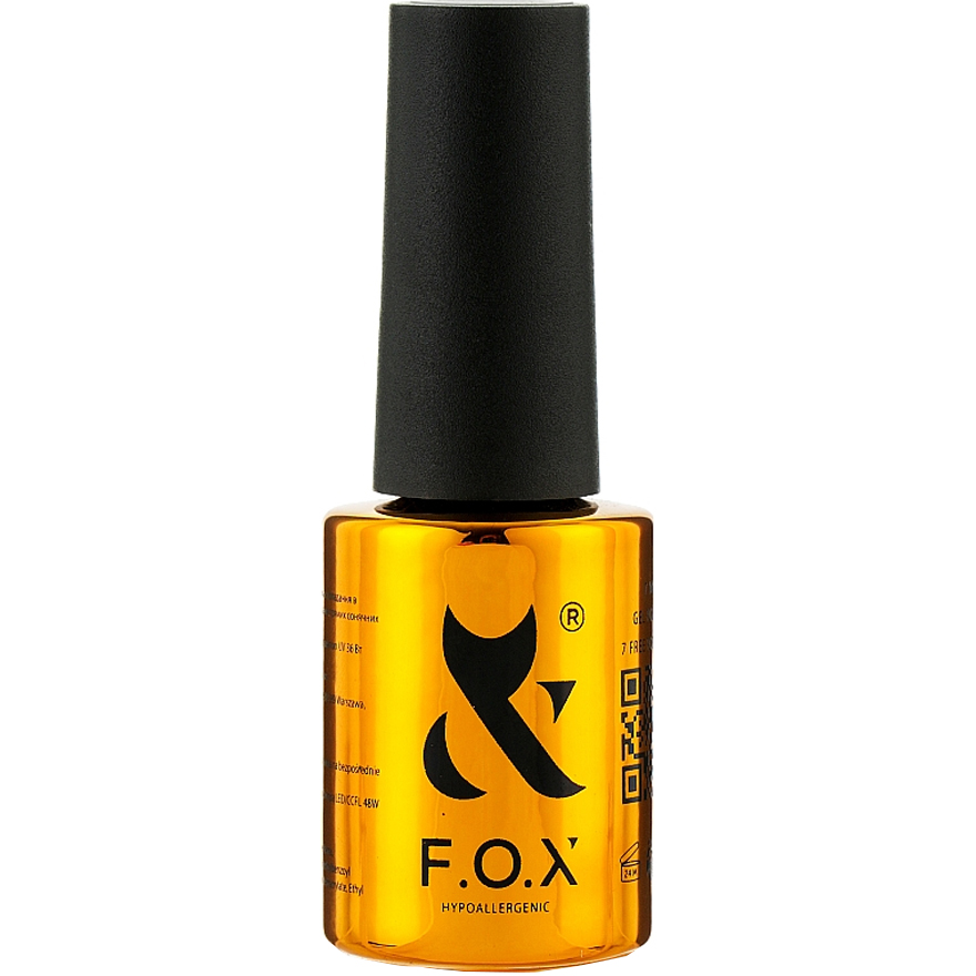 FOX Top Rubber - top coat for gel polish, 7 ml