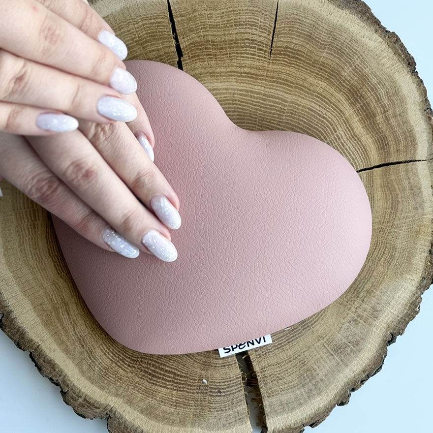 SPENVI Подушка під лікоть для манікюру Heart Light pink