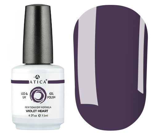 Atica Violet Heart GPM08 gel-varnish (plum, enamel), 7.5 ml