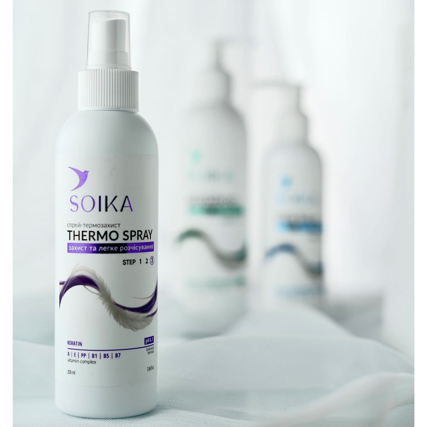 SOIKA Heat protection spray Protection and easy combing, 200 ml