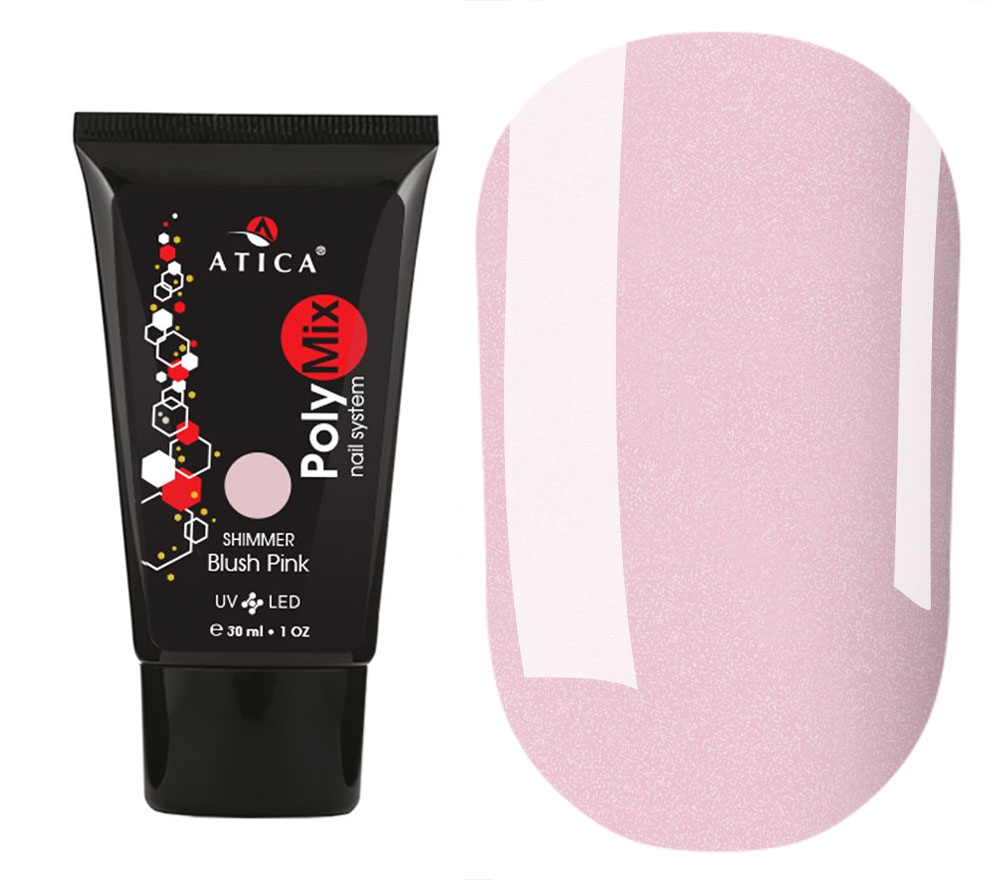 Atica Polygel Polymix Blush Pink Shimmer, 30 g