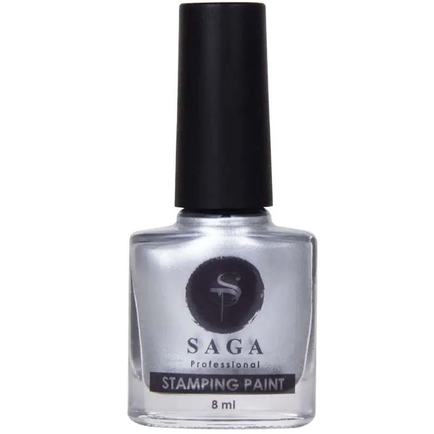 SAGA professional varnish for stamping 10 (silver, enamel), 8 ml
