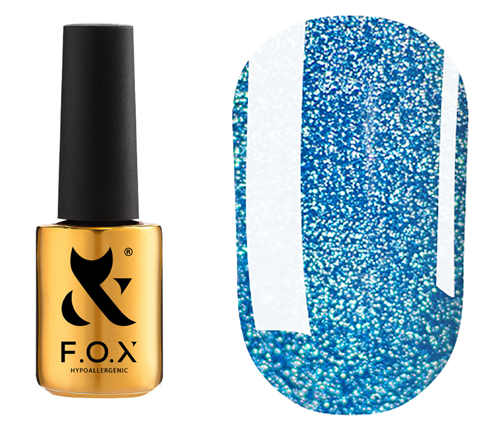 Гель-лак F.O.X Flash №010 (голубой, светоотражающий), 7 мл