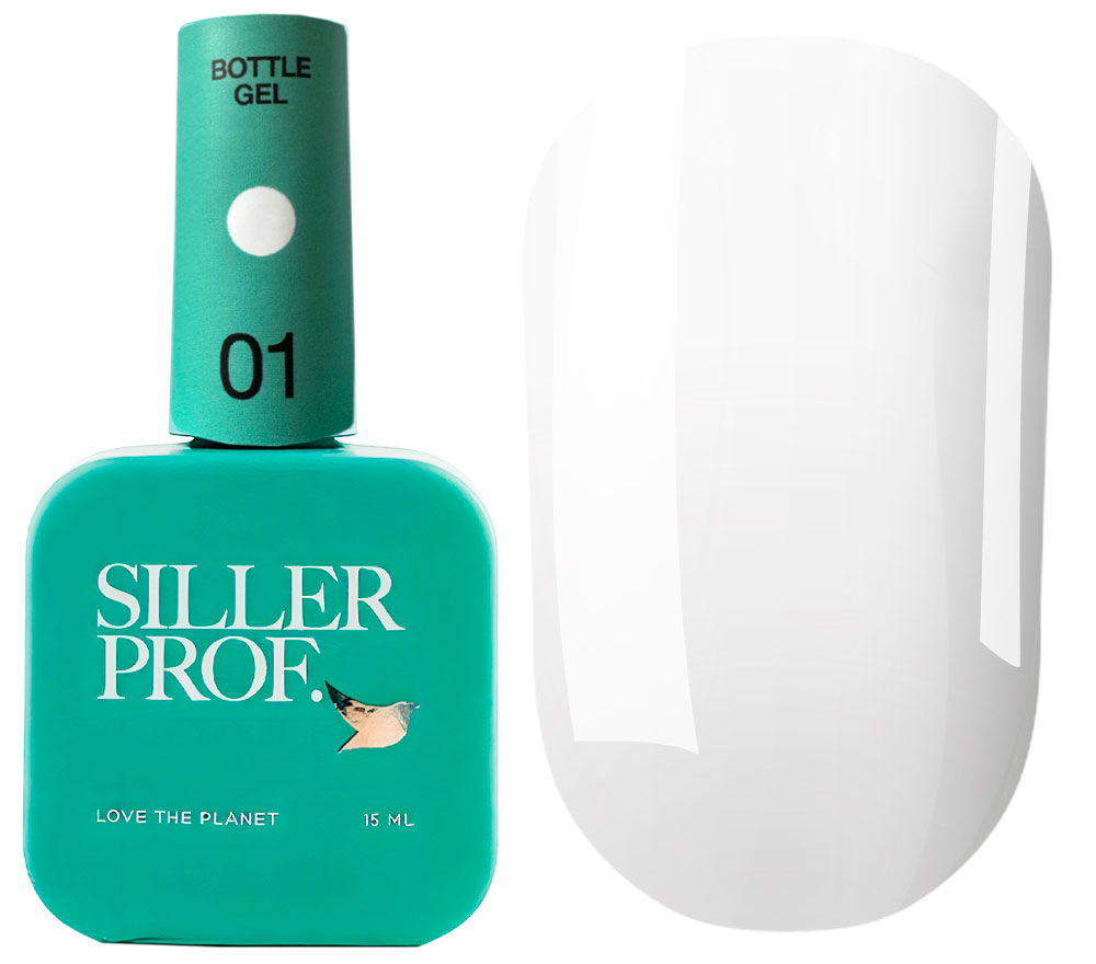 Siller Гель для нігтів Bottle Gel №01 (білий), 15 мл
