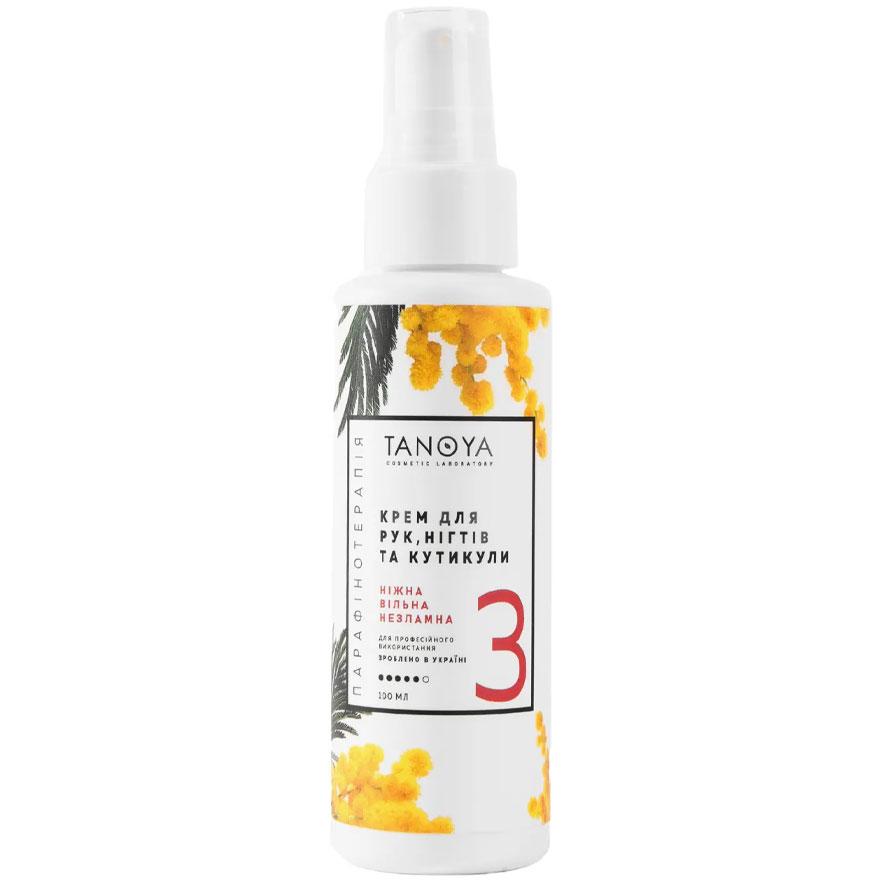 Tanoya cream for hands, nails and cuticles, Mimosa, 100 ml