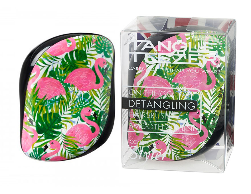 Расческа Tangle Teezer Compact Flamingo Skinny Dip Green
