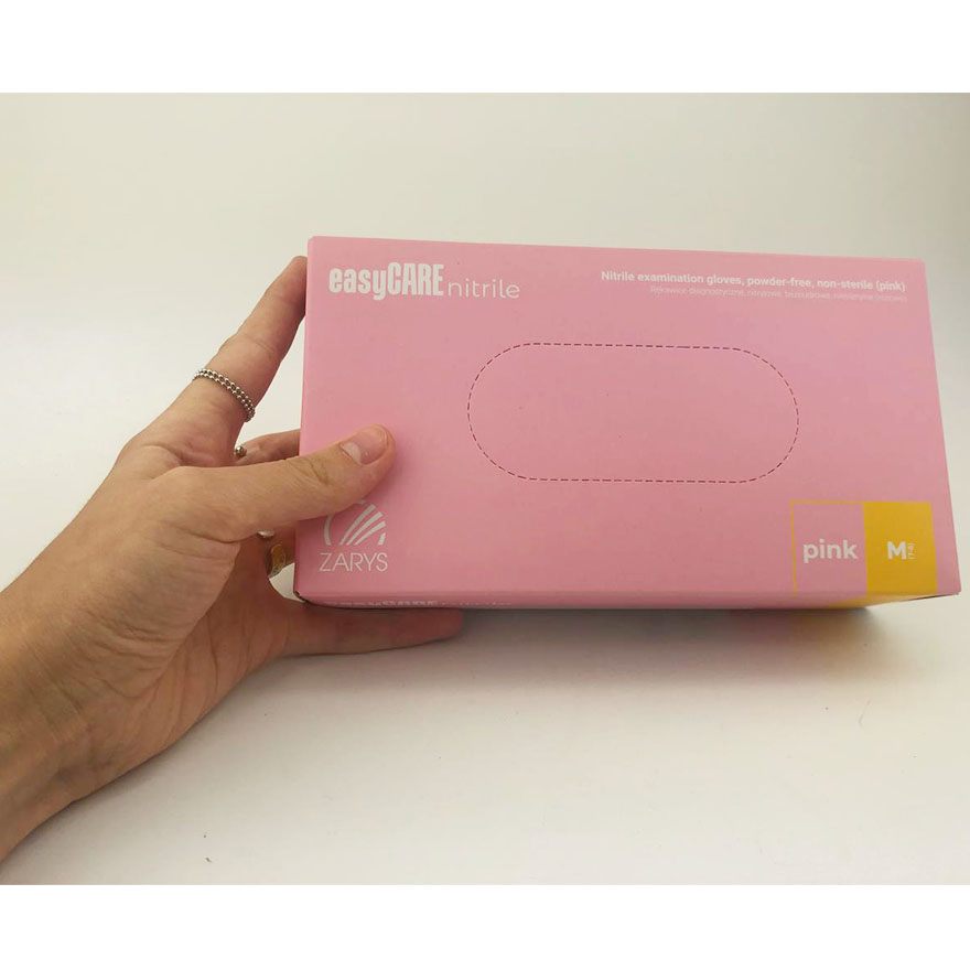 EasyCARE Рукавички нітрилові Pink (M) 100 шт (50 пар), щільність 4 г