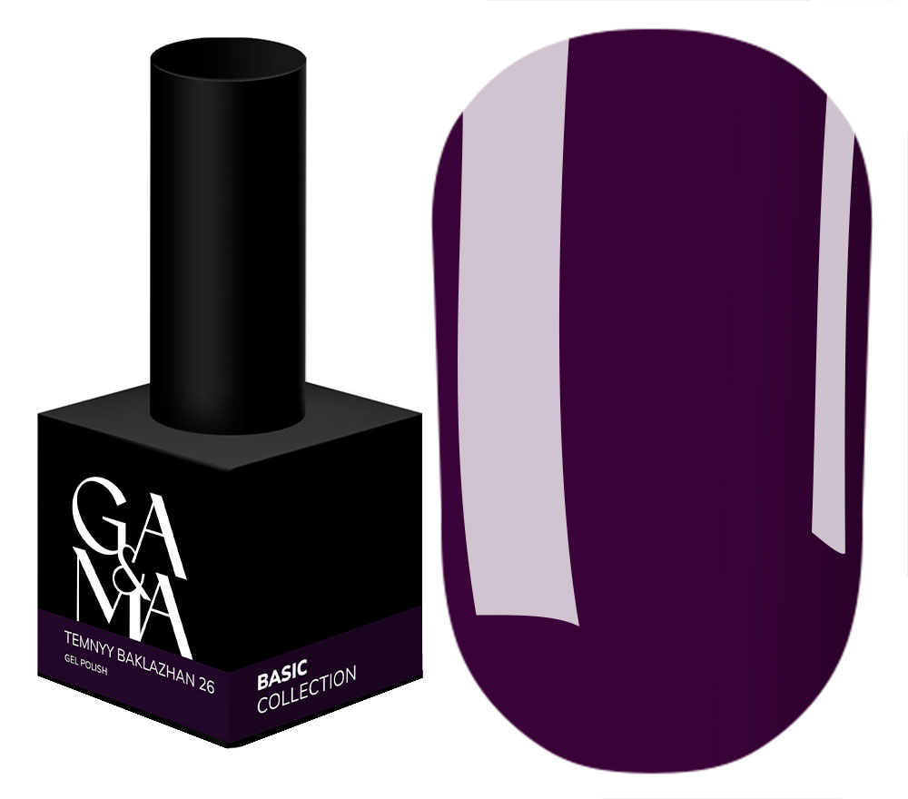 GA&MA Gel polish Basic collection 026 temnyy baklazhan, 10 ml