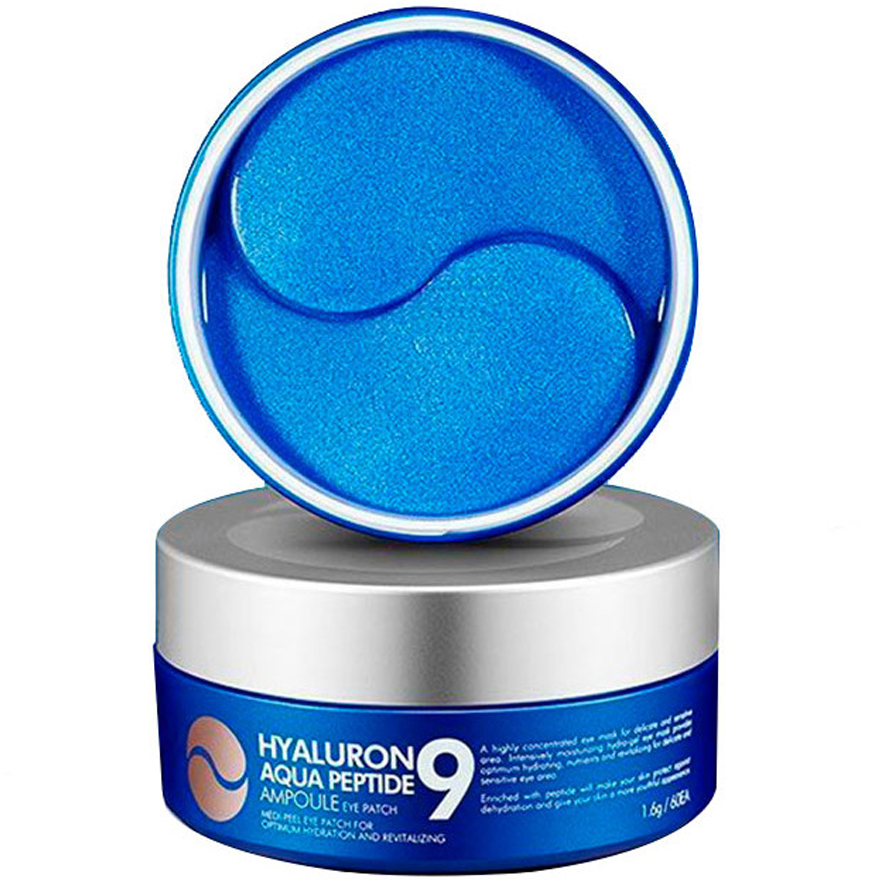 MEDI-PEEL Hyaluron Aqua Peptide 9 Ampoule Eye Patch - moisturizing patches with peptides, 60 pcs