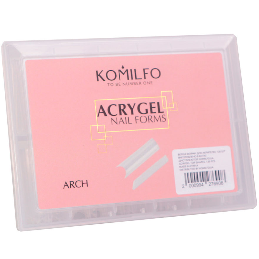 Komilfo Top Nail Forms, Arch - Верхні форми для нарощування, арочні, 120 шт Komilfo Top Nail Forms, Arch - Верхні форми для нарощування, арочні, 120 шт