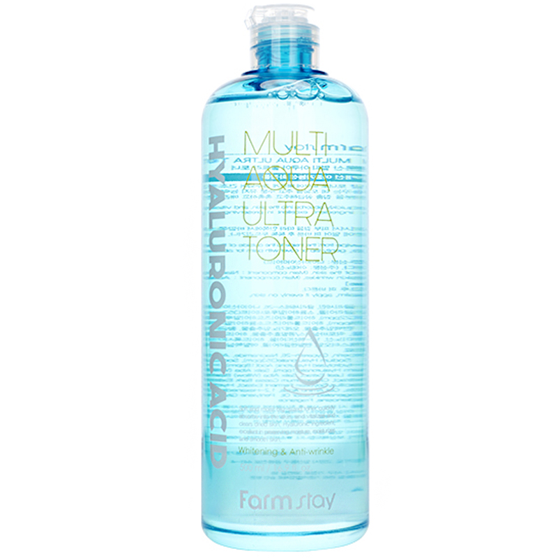 FARMSTAY Hyaluronic Acid Multi Aqua Ultra Toner - Toner with hyaluronic acid, 500 ml FARMSTAY Hyaluronic Acid Multi Aqua Ultra Toner - Toner with hyaluronic acid, 500 ml