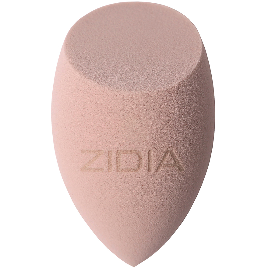 Спонж ZIDIA MakeUp Blender "Frieda", срезанная капля, серый в коробочке (без латекса)