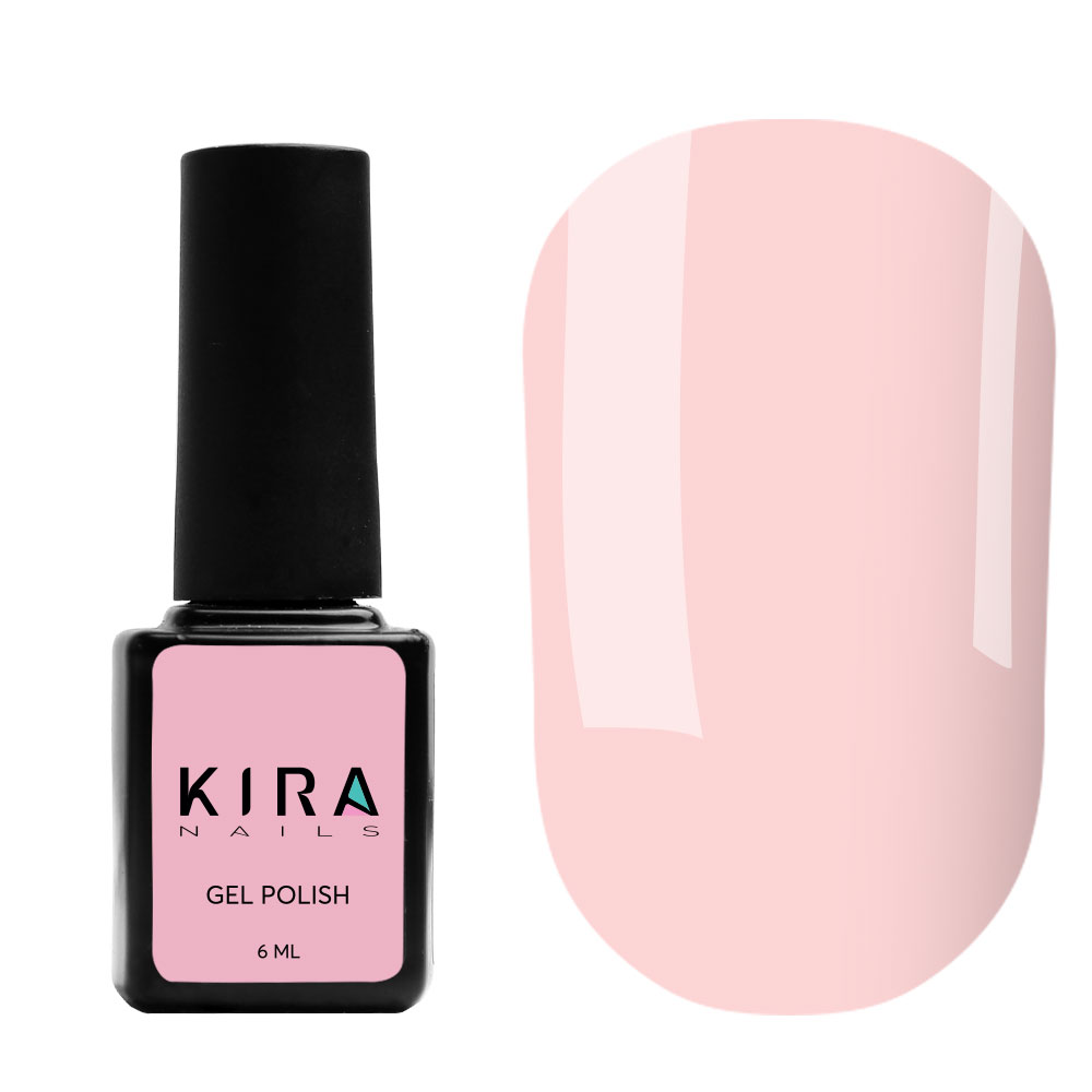 Гель-лак Kira Nails №004 рожевий камуфляж для френча, емаль), 6 мл