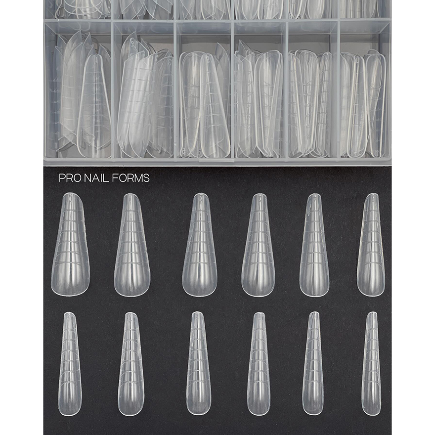 ADORE Professional Верхні форми для нарощування PRO Nail Forms, арочний мигдаль (almond), 120 шт