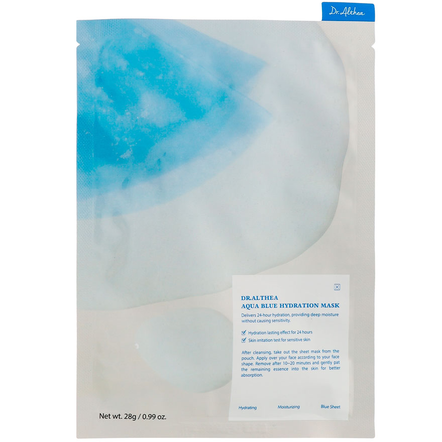Dr. Althea Pro Lab Маска тканевая для лица увлажняющая с азуленом и агавой Aqua Blue Hydration Mask, 28 г