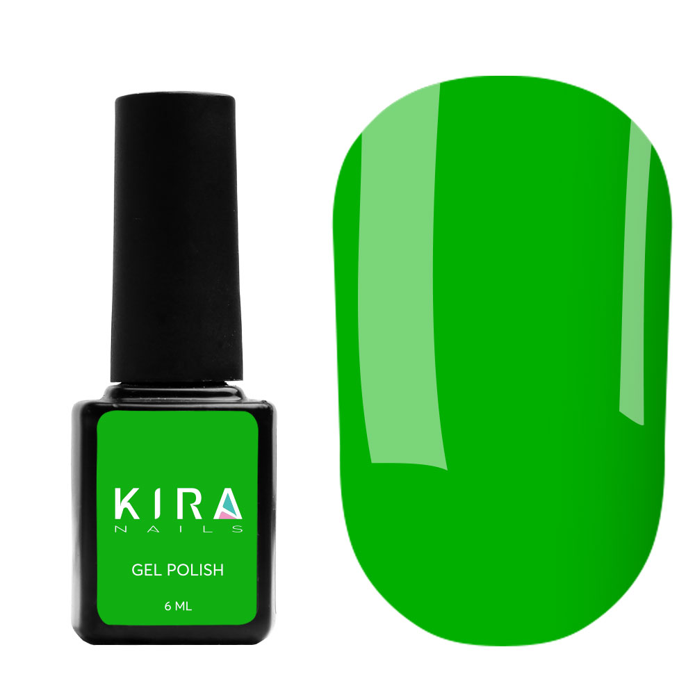 Гель-лак Kira Nails №181 (трав'яний зелений, емаль), 6 мл