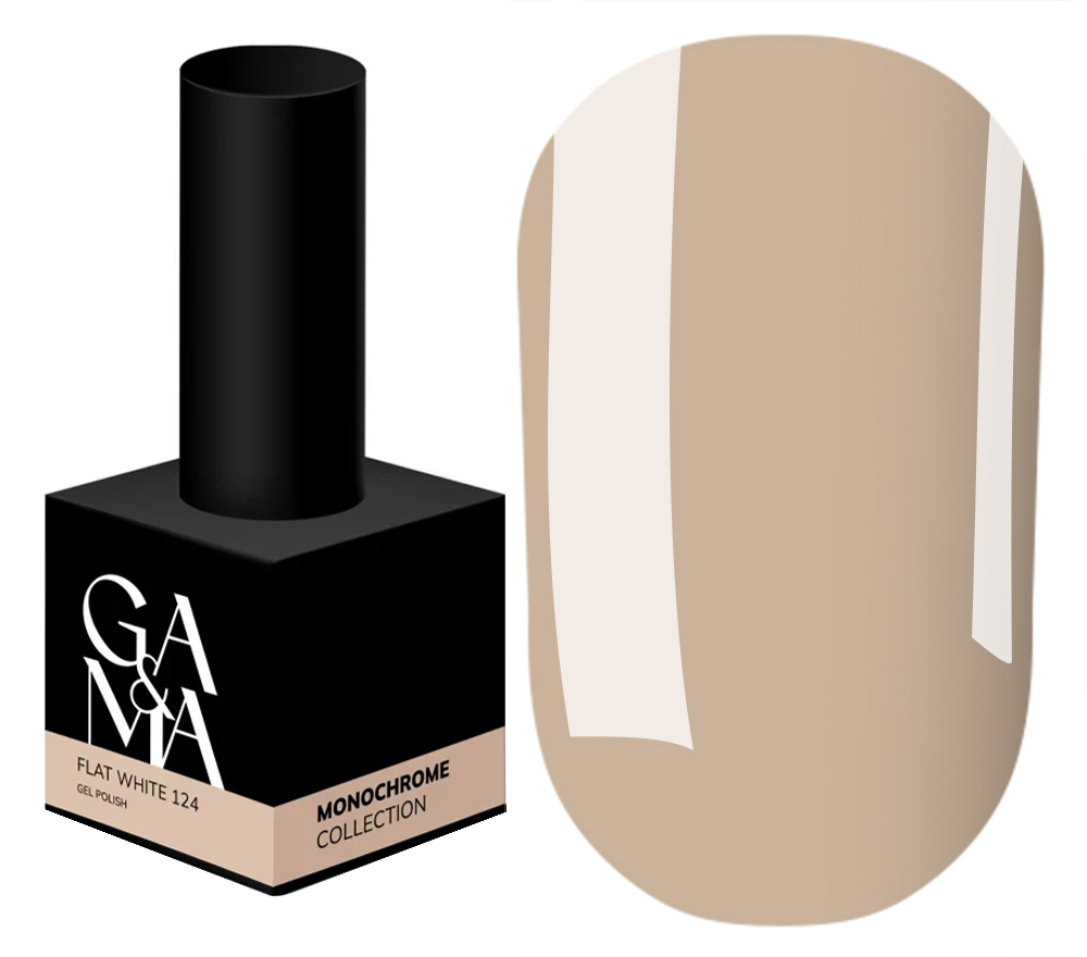GA&MA Gel polish Monochrome collection 124 Flat white, 10 ml