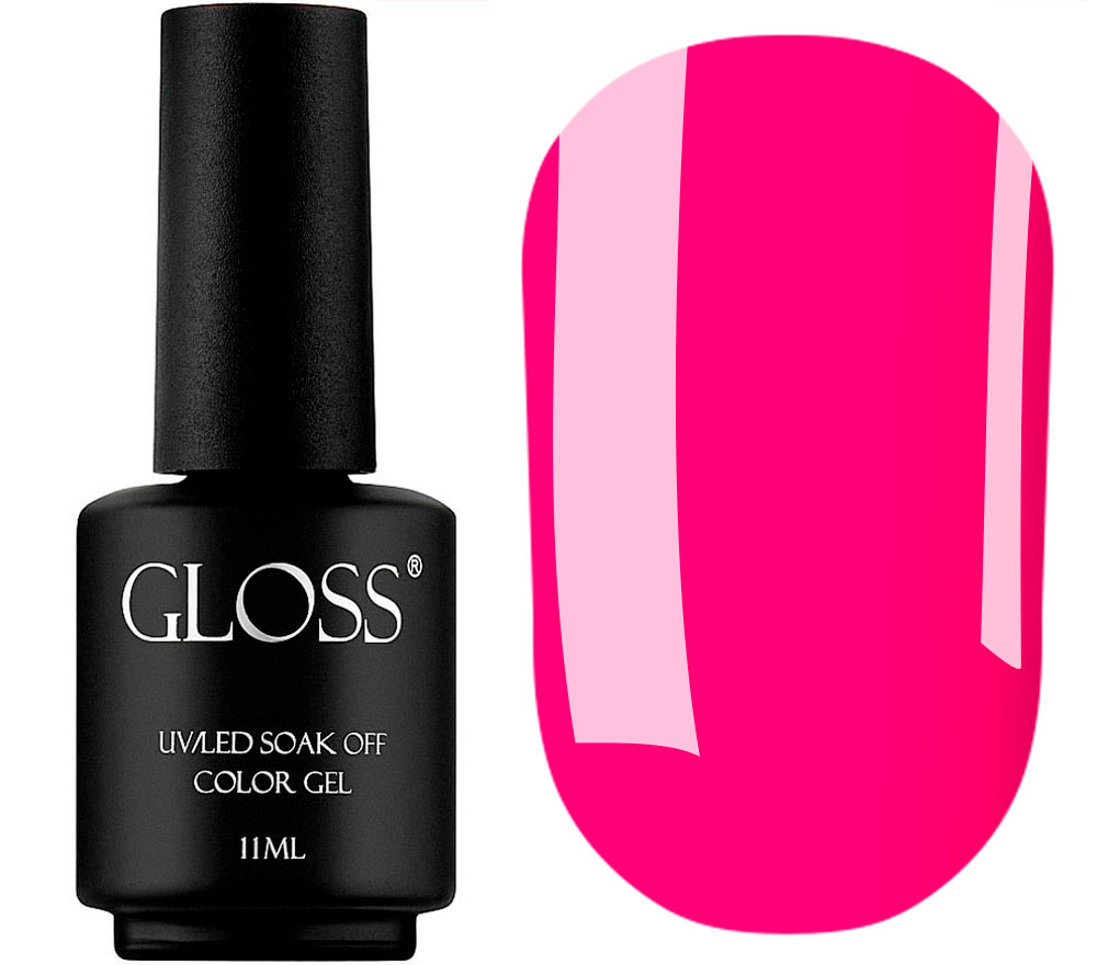 Гель-лак GLOSS Lollipop 501 (яскраво- рожевий неоновий), 11 мл