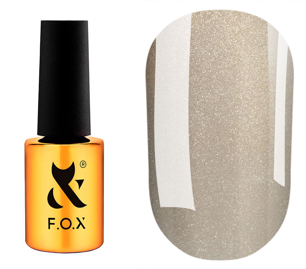 FOX gel varnish No. 408 (dark brown, enamel), 6 ml
