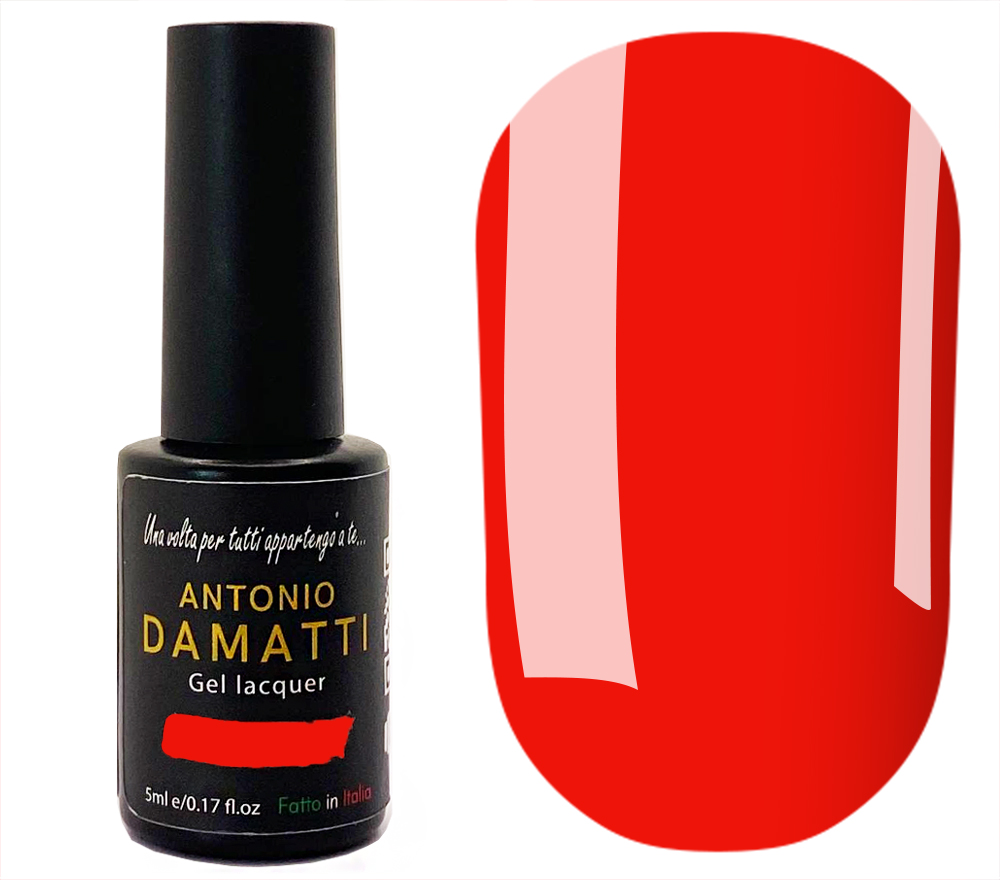Гель-лак Antonio Damatti №056 (ярко-красный, эмаль), 5 мл Гель-лак Antonio Damatti №056 (ярко-красный, эмаль), 5 мл