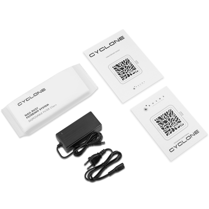 BUCOS Витяжка для манікюру та педикюру CYCLONE X3 SILVER на 72W (гарантія 24 місяці)