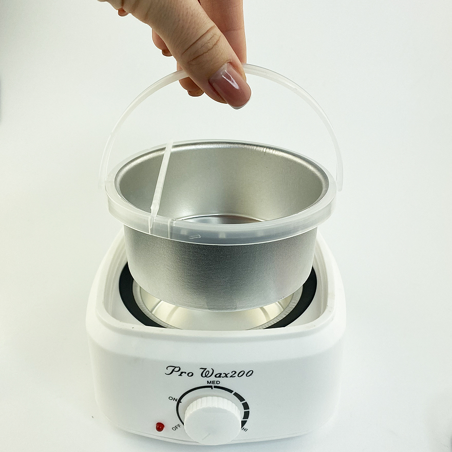 УЦІНКА пошкоджена коробка Pro-wax 200 Воскоплав для воску в банці, в таблетках, в гранулах, білий з прозорою кришкою (x гарантія 1 місяць)