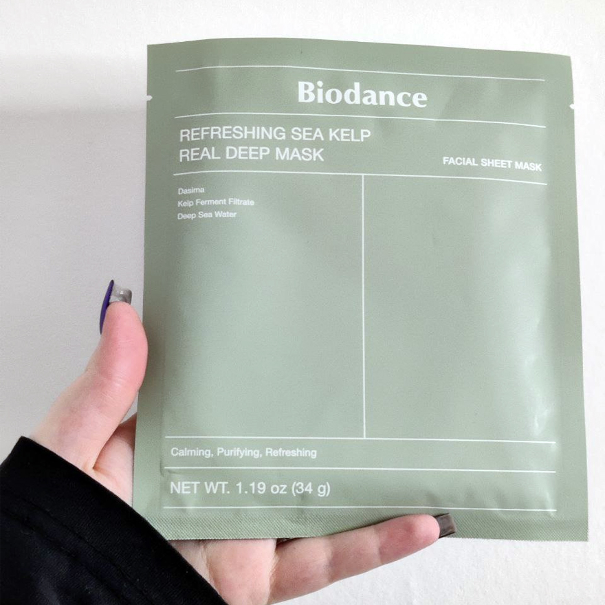 Biodance Маска гидрогелевая освежающая с морскими водорослями Refreshing Sea Kelp Real Deep Mask