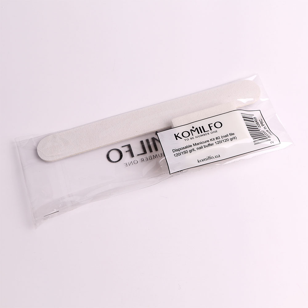 Disposable set Komilfo No. 2 (nail file 120/150 and buff 120/120) Disposable set Komilfo No. 2 (nail file 120/150 and buff 120/120)
