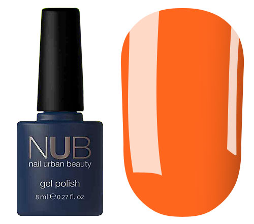 Гель-лак NUB 001 Hawaiian Sunset (яскраво-помаранчевий, емаль), 8 мл