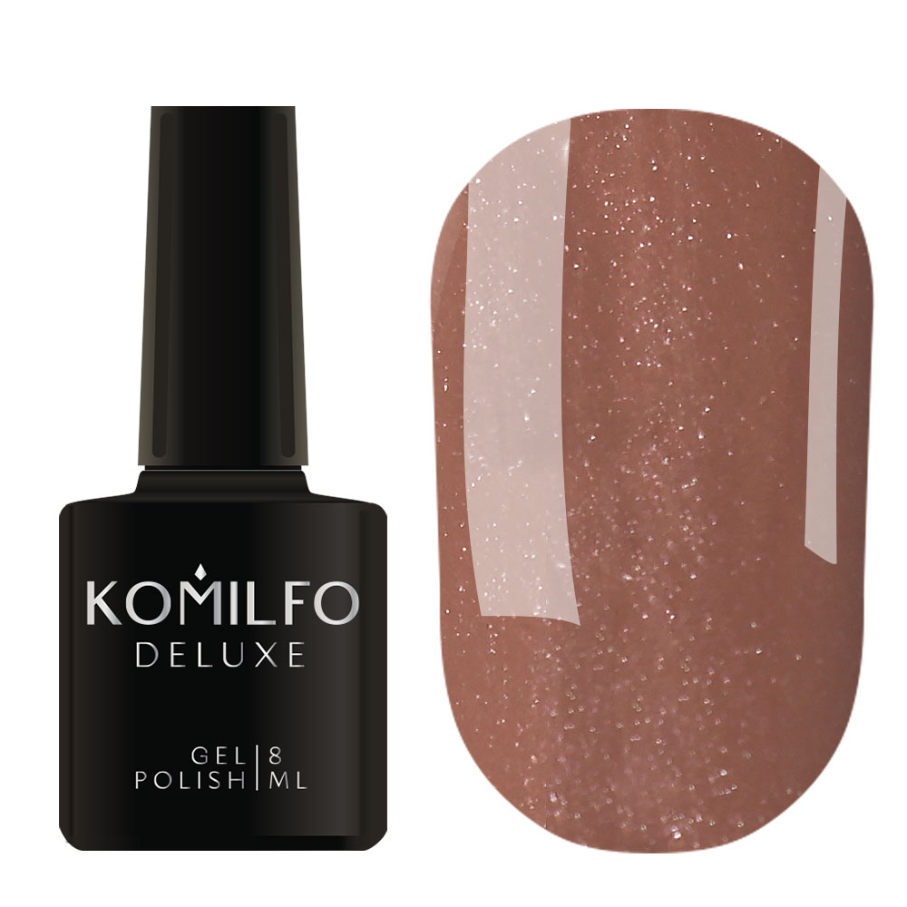 Gel varnish Komilfo DeLuxe Termo C003 (light brown, when heated - bright light green), 8 ml