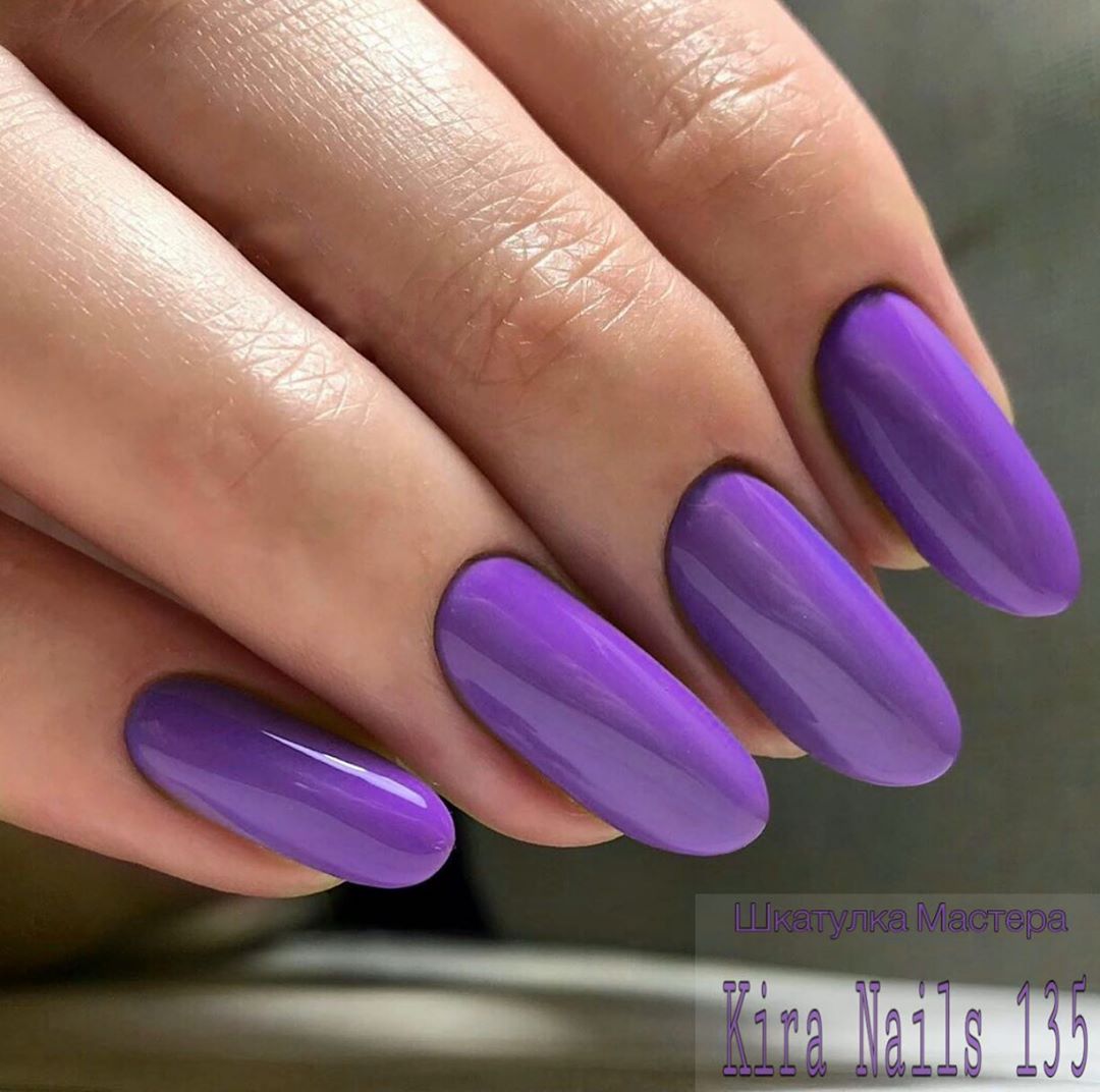 Kira Nails gel varnish No. 135 (purple, enamel), 6 ml