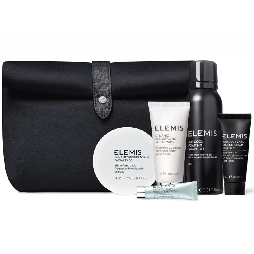 ELEMIS Set of bestsellers in cosmetics for the new Kit The Grooming Collection Travel Skincare Favorites for Him ELEMIS Set of bestsellers in cosmetics for the new Kit The Grooming Collection Travel Skincare Favorites for Him