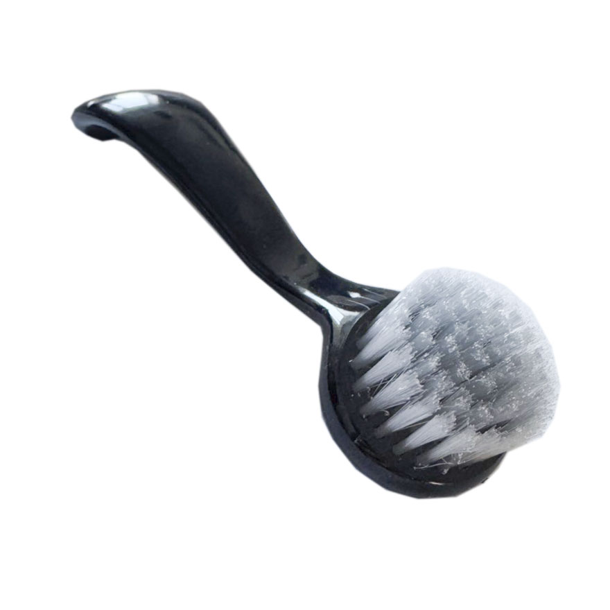 Dust brush, for nails, with handle, round, pink Dust brush, for nails, with handle, round, pink