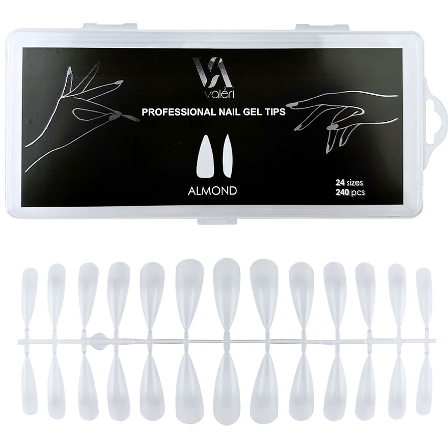 Valeri Gel tips for building up Nail Gel Tips Almond (240pcs)