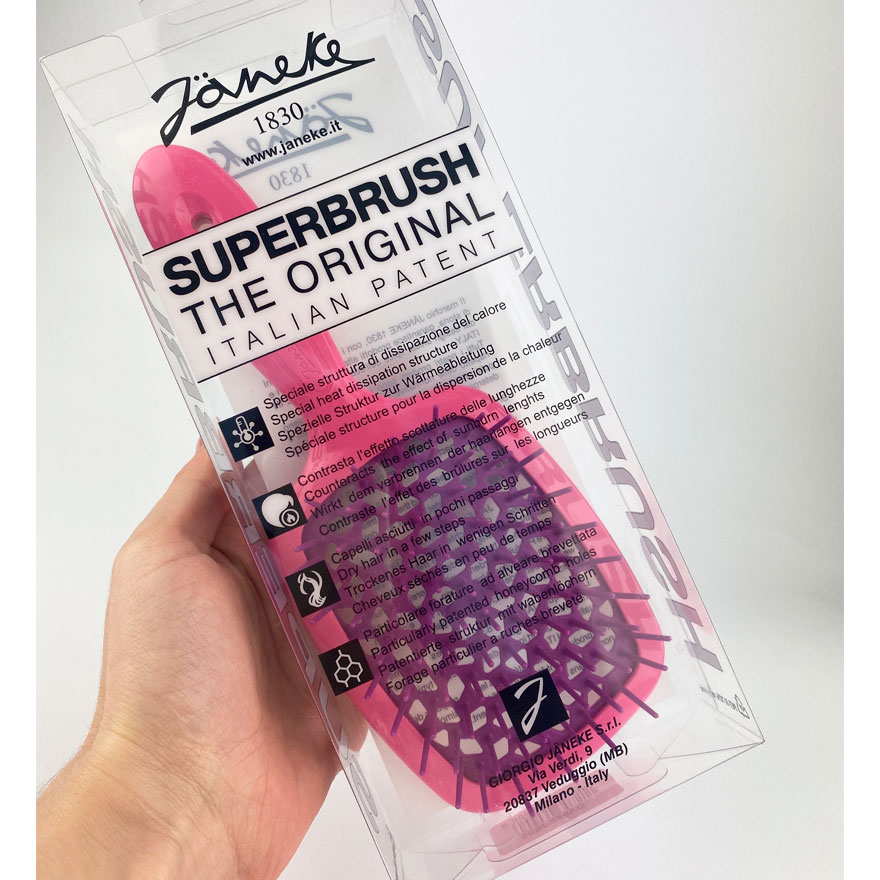 Janeke Superbrush Гребінець для волосся Малиновий з Фуксією