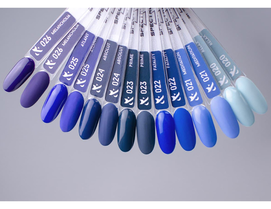 FOX Spectrum gel varnish No. 020 (blue, enamel), 7 ml