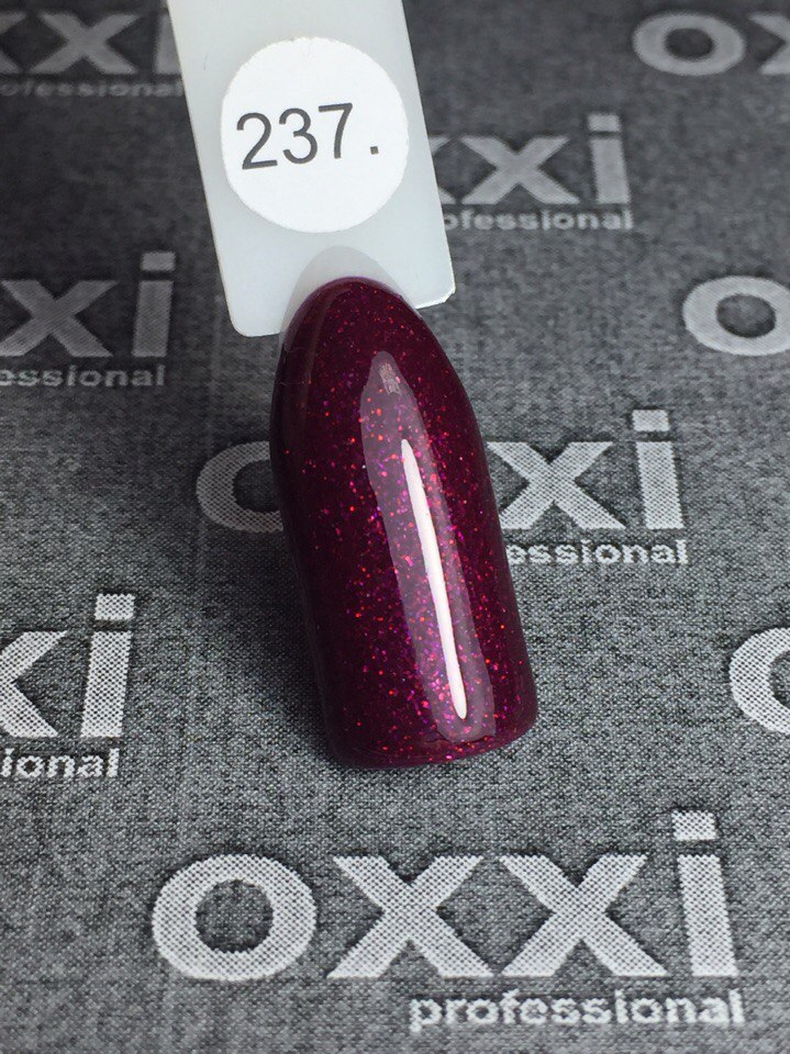 OXXI Gel nail polish No. 237 (wine, micro-shine), 10 ml