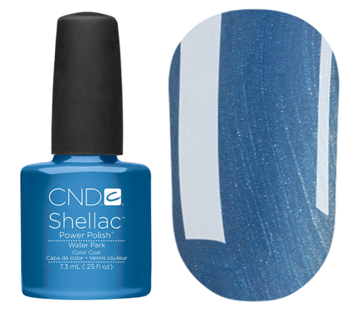 CND Shellac Water Park gel-varnish (muted blue, enamel), 7.3 ml
