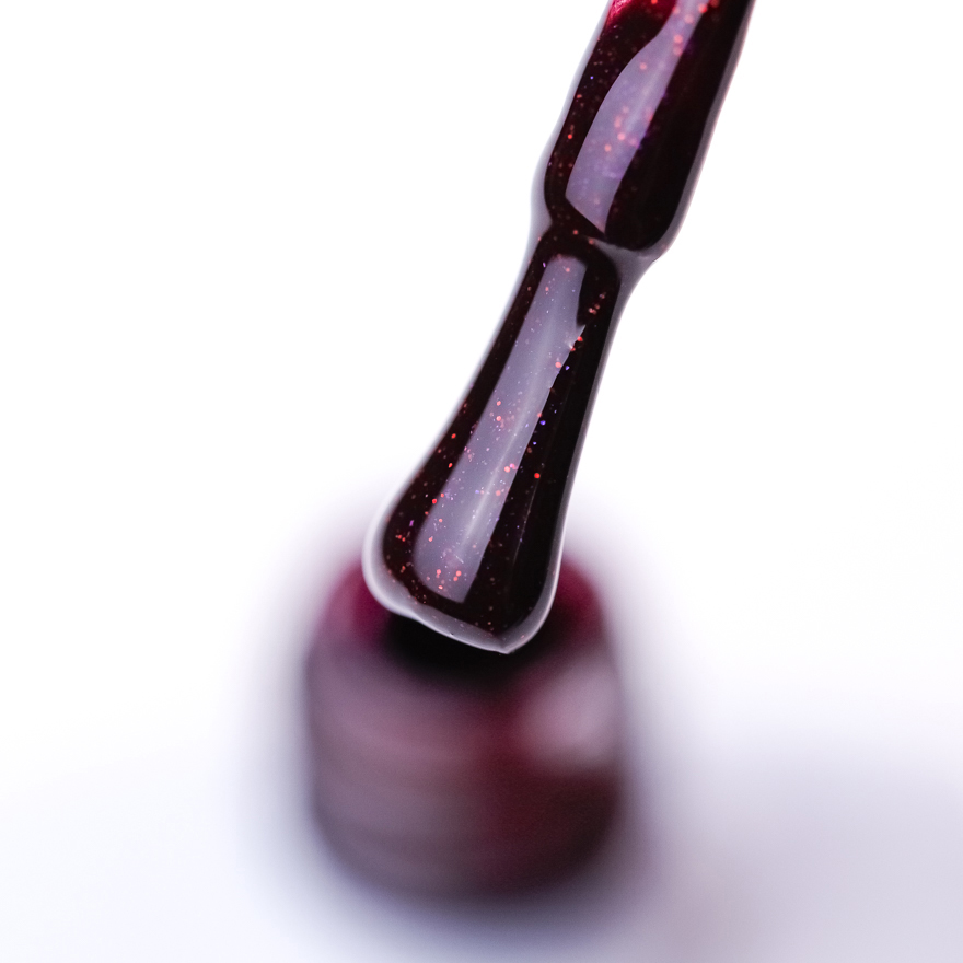 Gel polish Molekula No. 154 (burgundy with shimmer), 6 ml