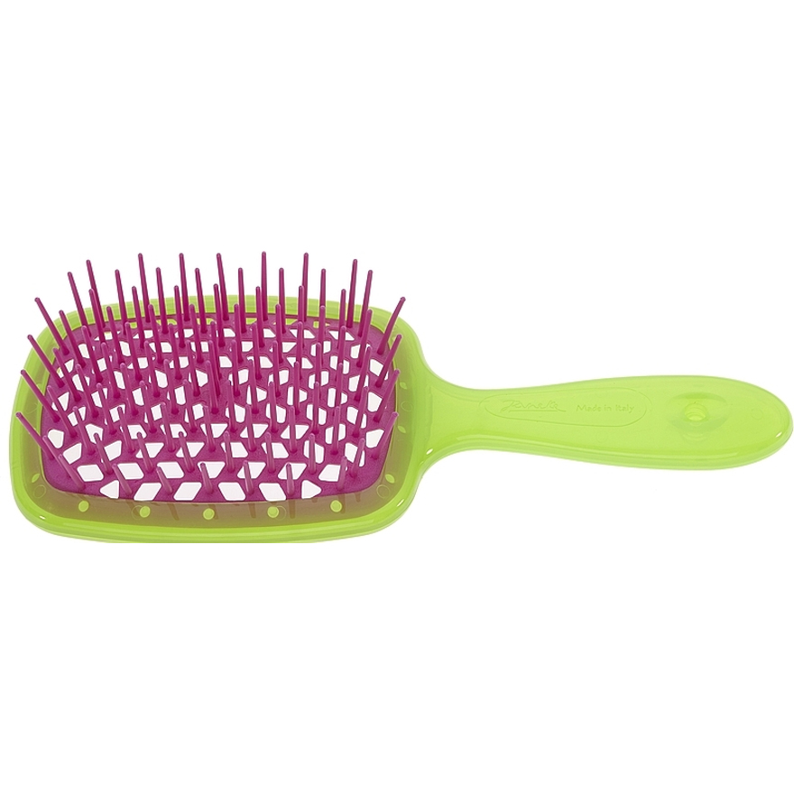 Janeke Superbrush Гребінець для волосся салатовий з Фуксією