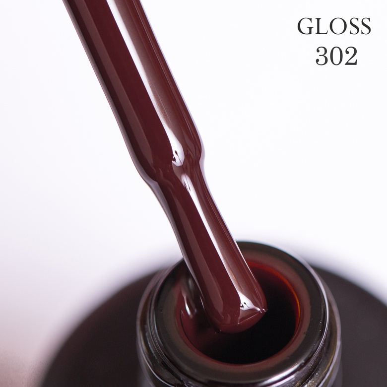 Гель-лак GLOSS 302 (винно-бордовый), 11 мл