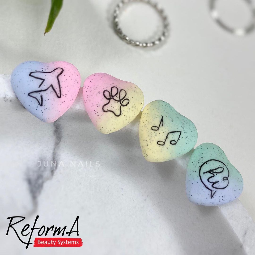 Гель-лак ReformA, Blue Bunny (голубой с крошкой), 10 мл
