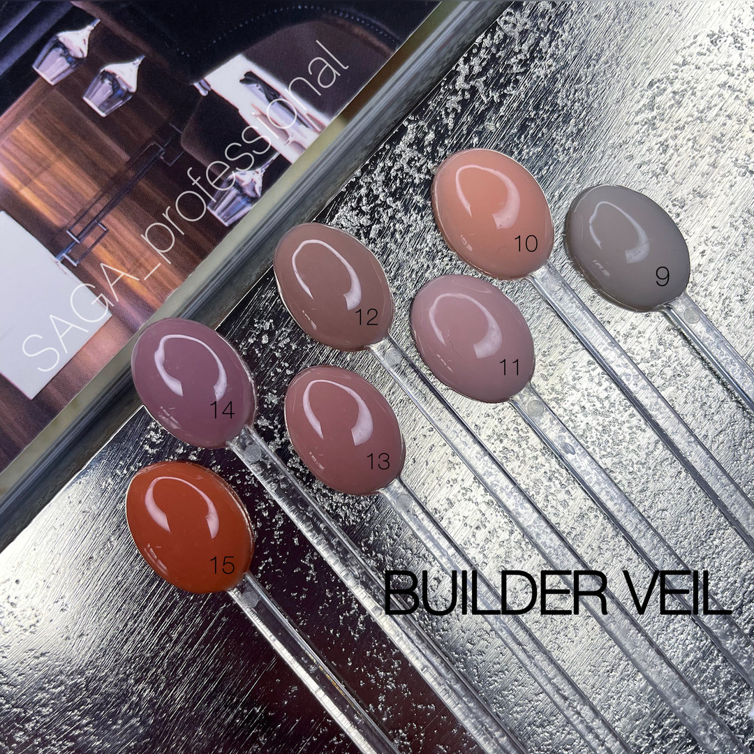 SAGA professional Builder Gel Veil 10 (нежный персиковый), 15 мл