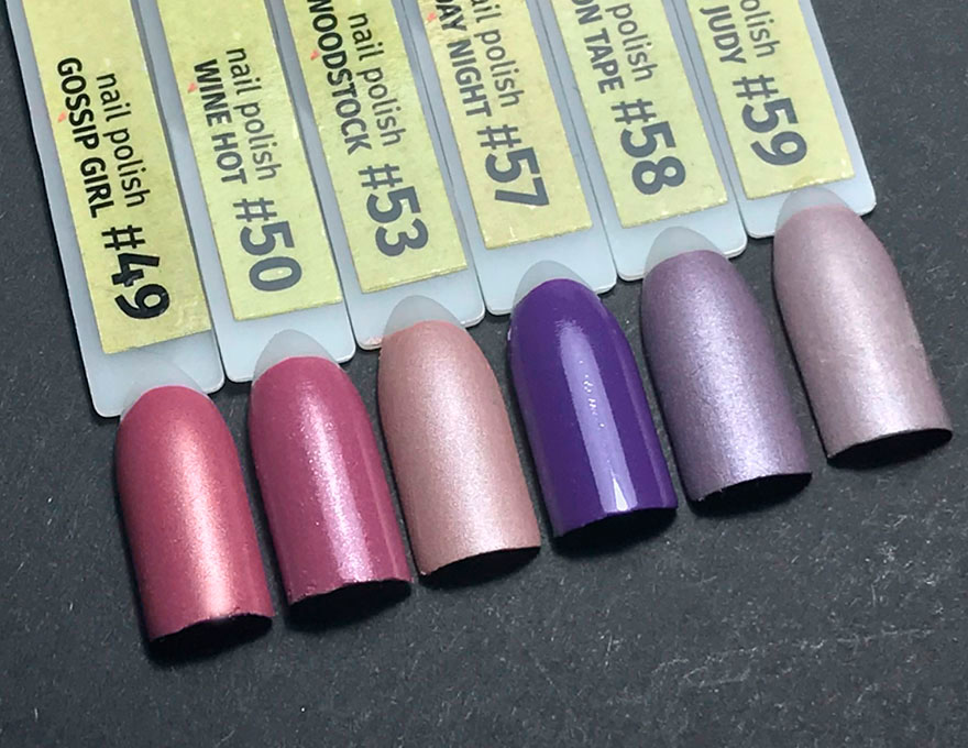 NUB 049 Gossip Girl nail polish (pink fuchsia with shimmer, matte), 14 ml