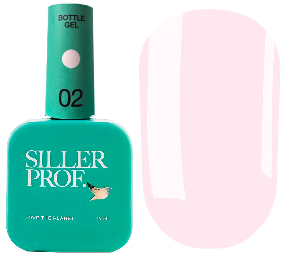 Siller Гель для нігтів Bottle Gel №02 (ніжно-рожевий), 15 мл