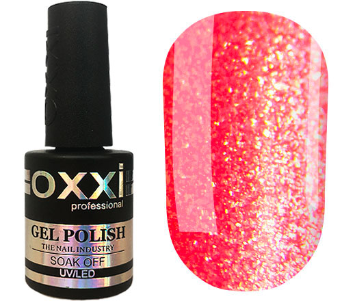 Гель-лак OXXI Professional №155 (яркий красно-малиновый с золотым микроблеском), 10 мл