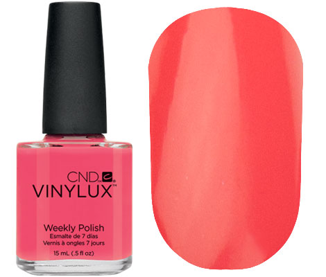 Лак CND Vinylux Weekly Polish - 154 Tropix (лососевий, емаль), 15мл