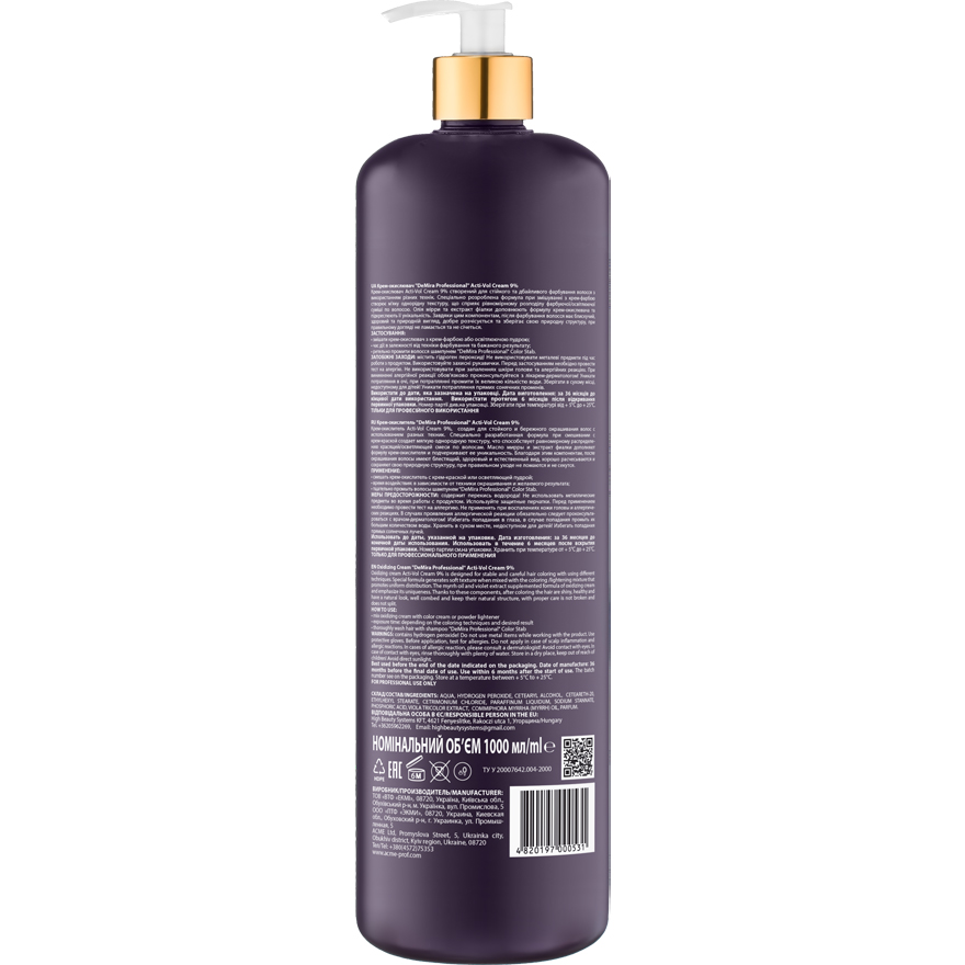 DEMIRA PROFESSIONAL ACTIVOL Oxidizing emulsion 9%, 1000 ml