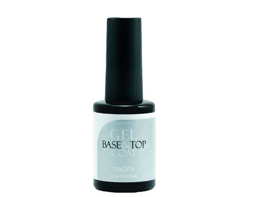 naomi　トップ＆ベース2セット Naomi Gel Base&Top Coat - база/топ 2 в 1, 12 мл купити в Києві